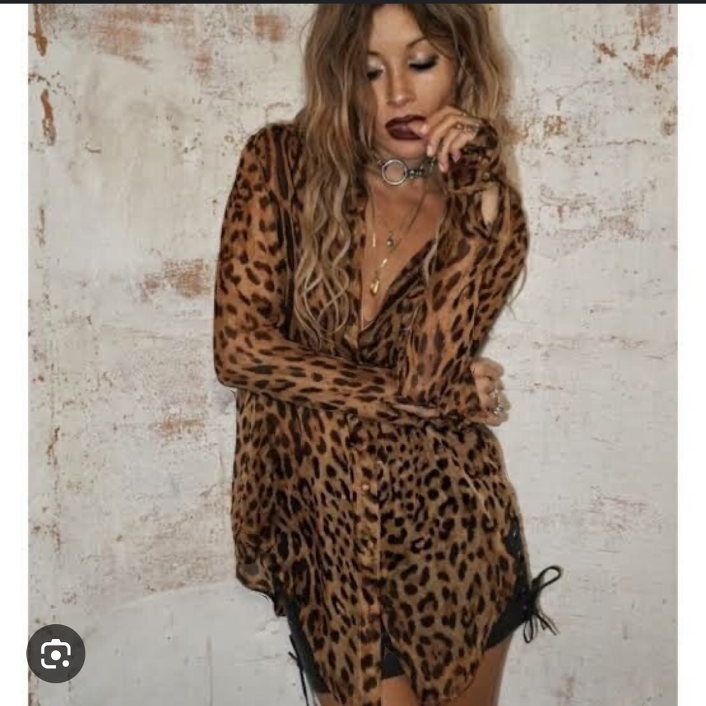 Rat and boa leopard silk shirt never worn excellent condition